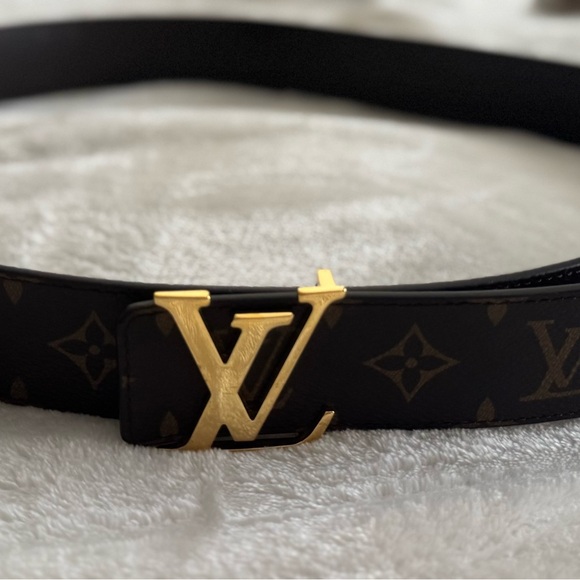 Louis Vuitton Gold Buckle Brown Monogram Belt - Picture 2 of 3
